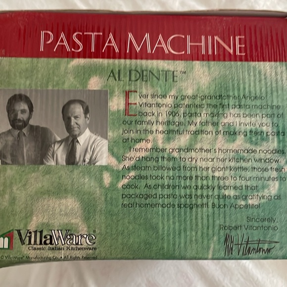 VillaWare Pasta Machine. NWOT. In original box; never used - Picture 5 of 6